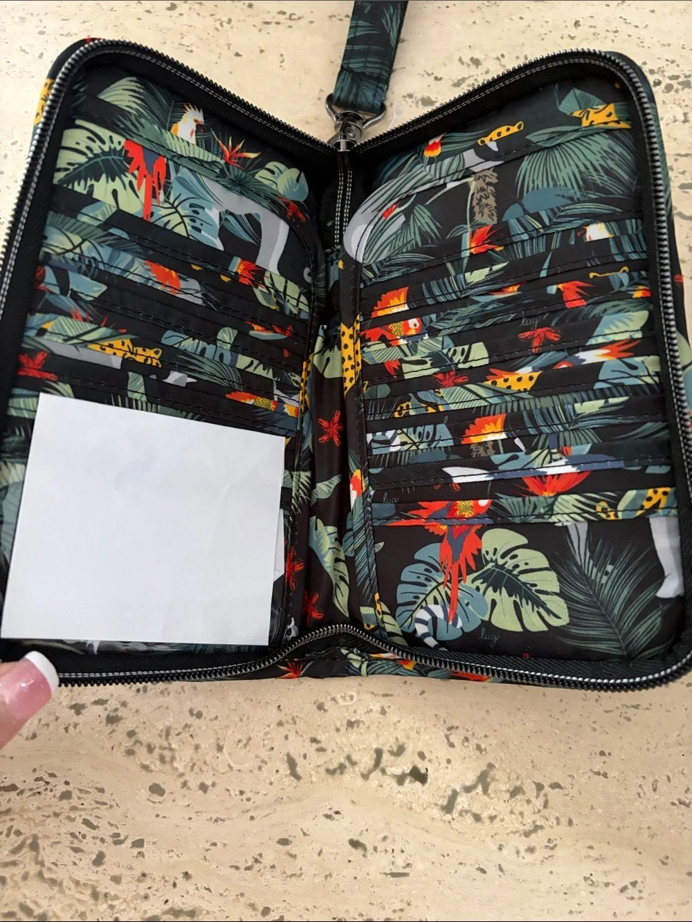 Lug Tandem Zip SE RFID Wallet Wildlife Black